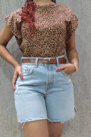 Short Jeans Azul Claro Ellen Modas